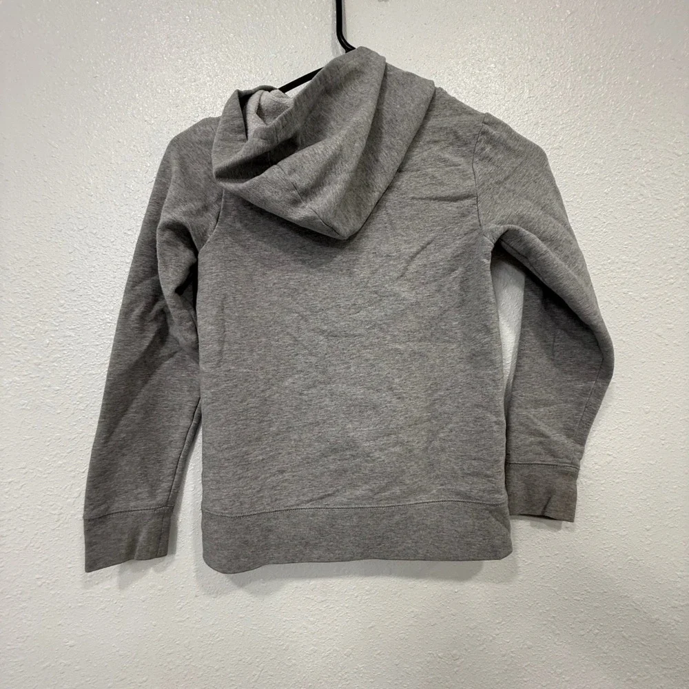 Gap Kids‎ Grey Pullover Hoodie Sweatshirt Lavender Logo Size M 8